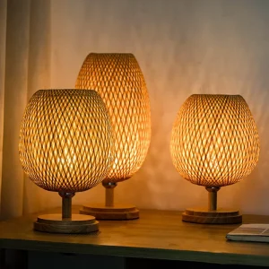 BambooCharm | Vintage Bamboe Tafellamp